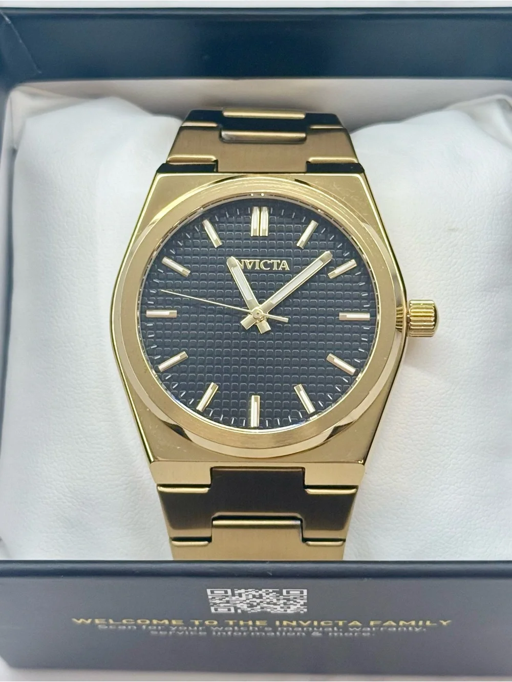 Invicta Celestial 69408 Men’s 40mm Gold Tone Black Dial Quartz Watch NWT